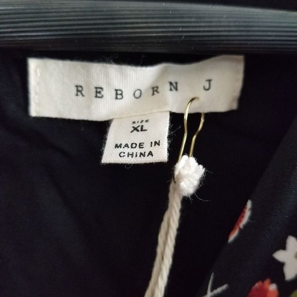 Reborn J black floral midi dress - Picture 8 of 8